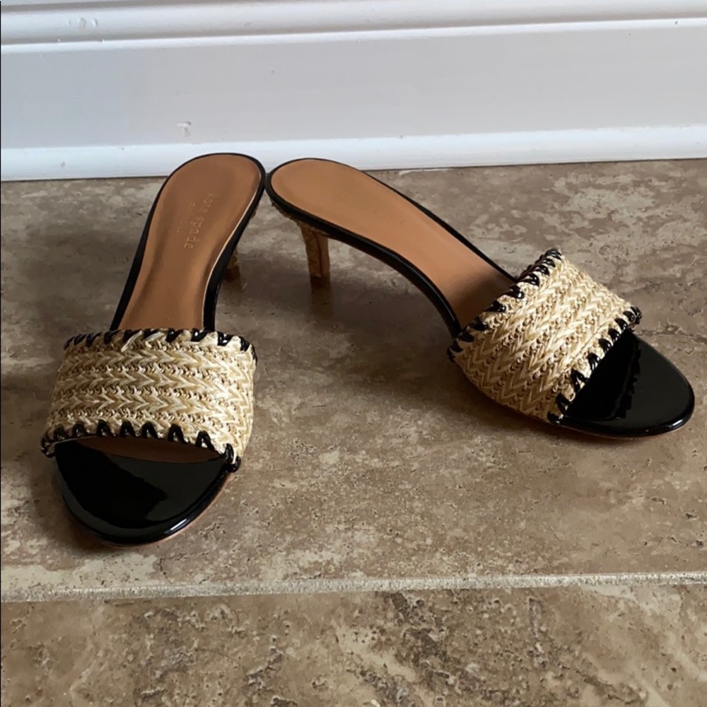 Kate Spade raffia slides